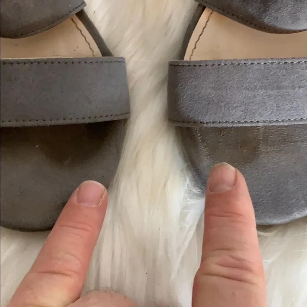 Torrid Strappy Grey Suede Wedges‎ Size 8 Wide